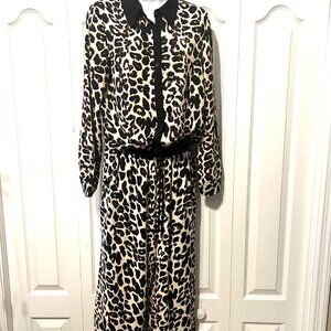 Tullea Women's 2 Piece Animal Print Stretch Cropped Pants-Medium-Casual-Comfy